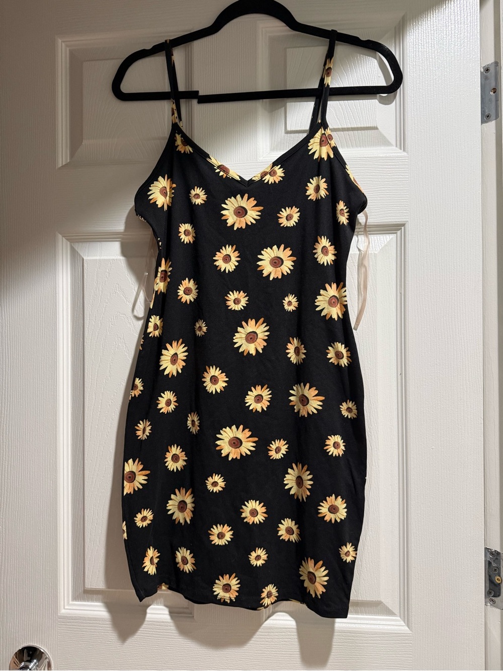 Black Sunflower Slip Mini Dress